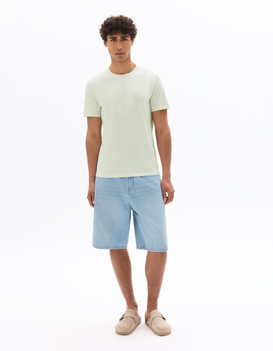 Slim fit crew neck stretch cotton t-shirt