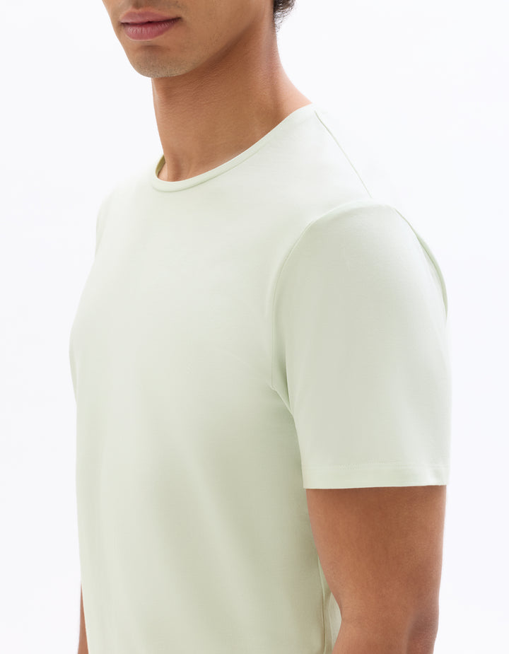 Slim fit crew neck stretch cotton t-shirt
