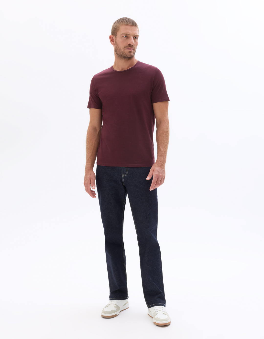 Slim fit crew neck stretch cotton t-shirt