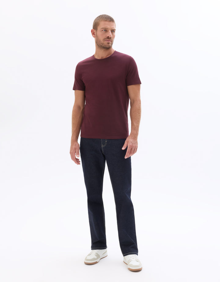 Slim fit crew neck stretch cotton t-shirt