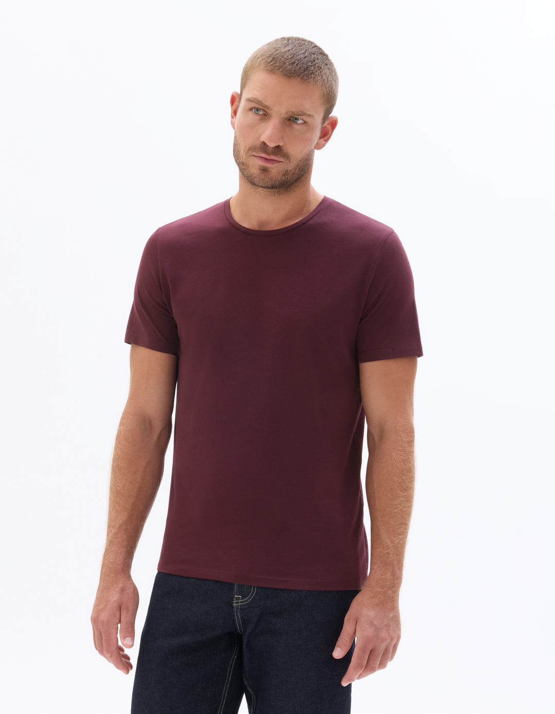 Slim fit crew neck stretch cotton t-shirt