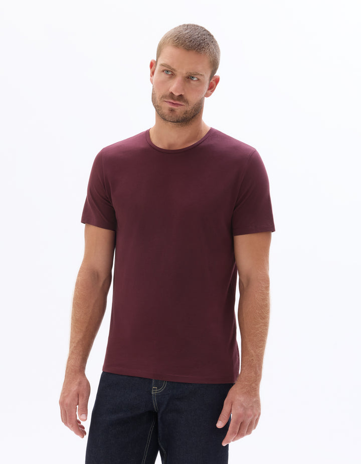 Slim fit crew neck stretch cotton t-shirt