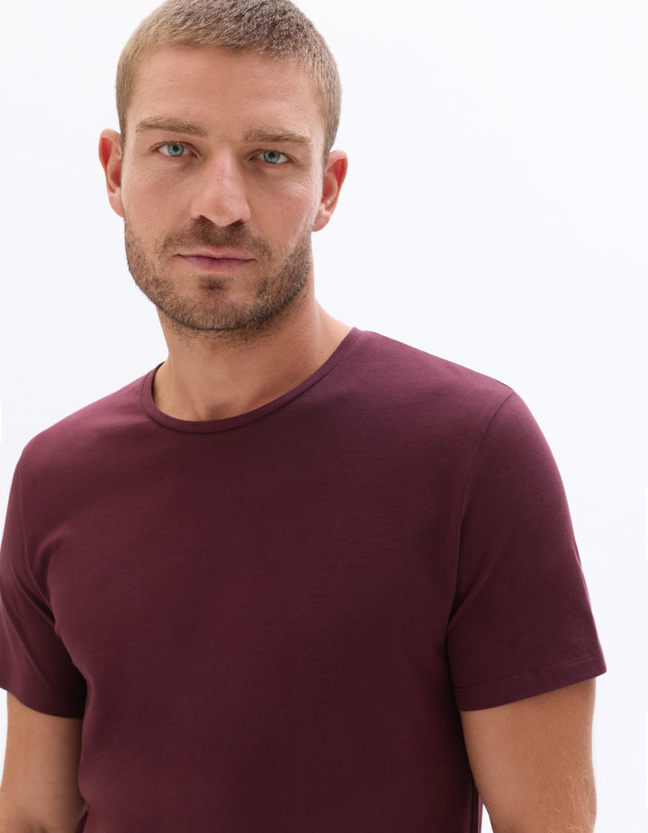 Slim fit crew neck stretch cotton t-shirt