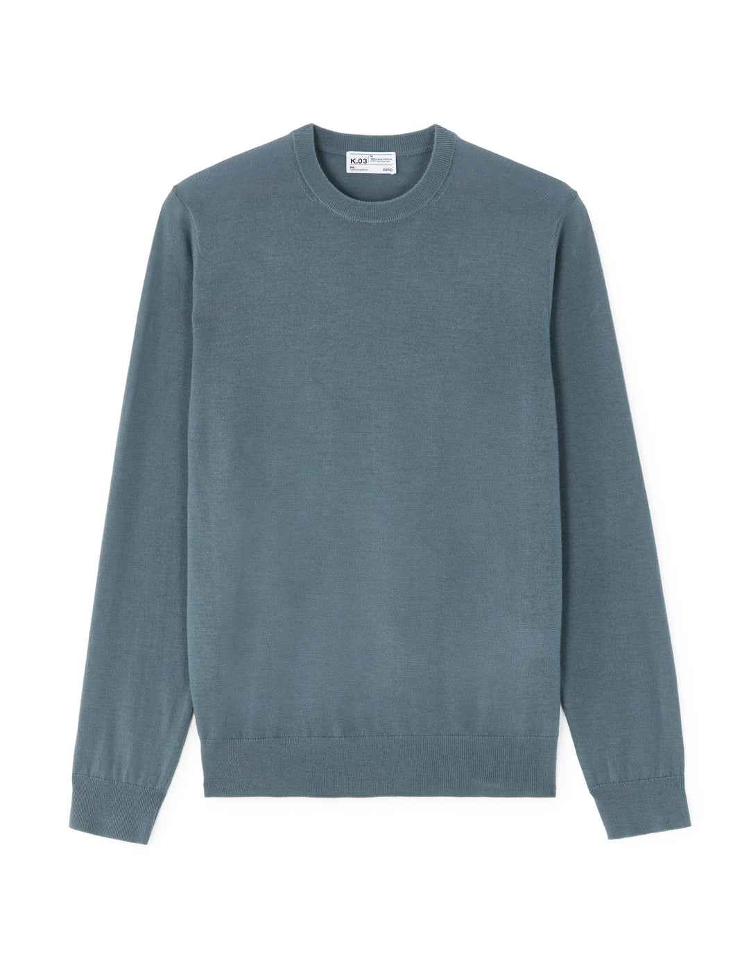 Crew neck sweater, 100% merino wool
