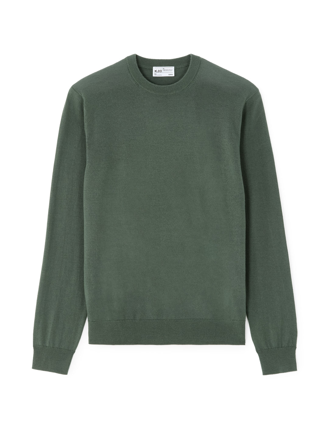 Crew neck sweater, 100% merino wool