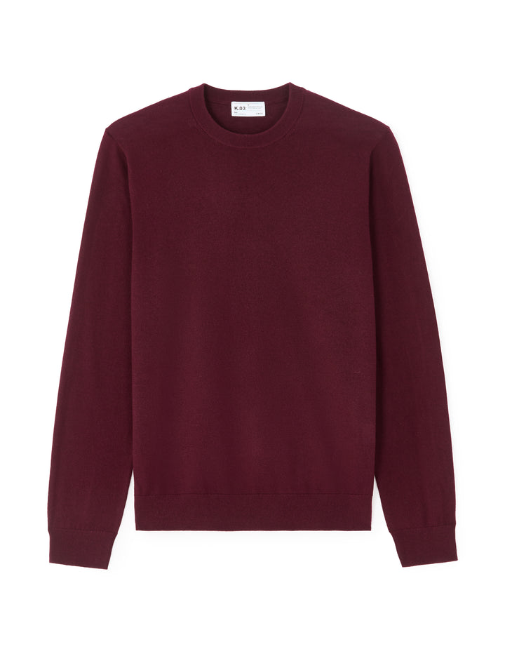 Crew neck sweater, 100% merino wool