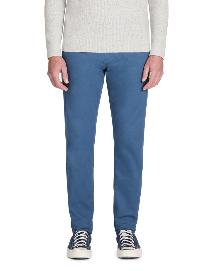 Skinny stretch cotton chinos blue