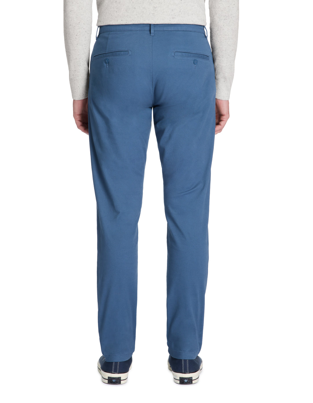 Skinny stretch cotton chinos blue