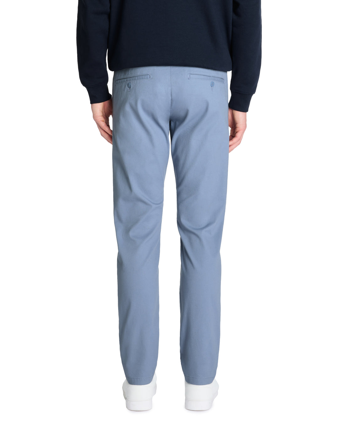 Skinny stretch cotton chinos blue