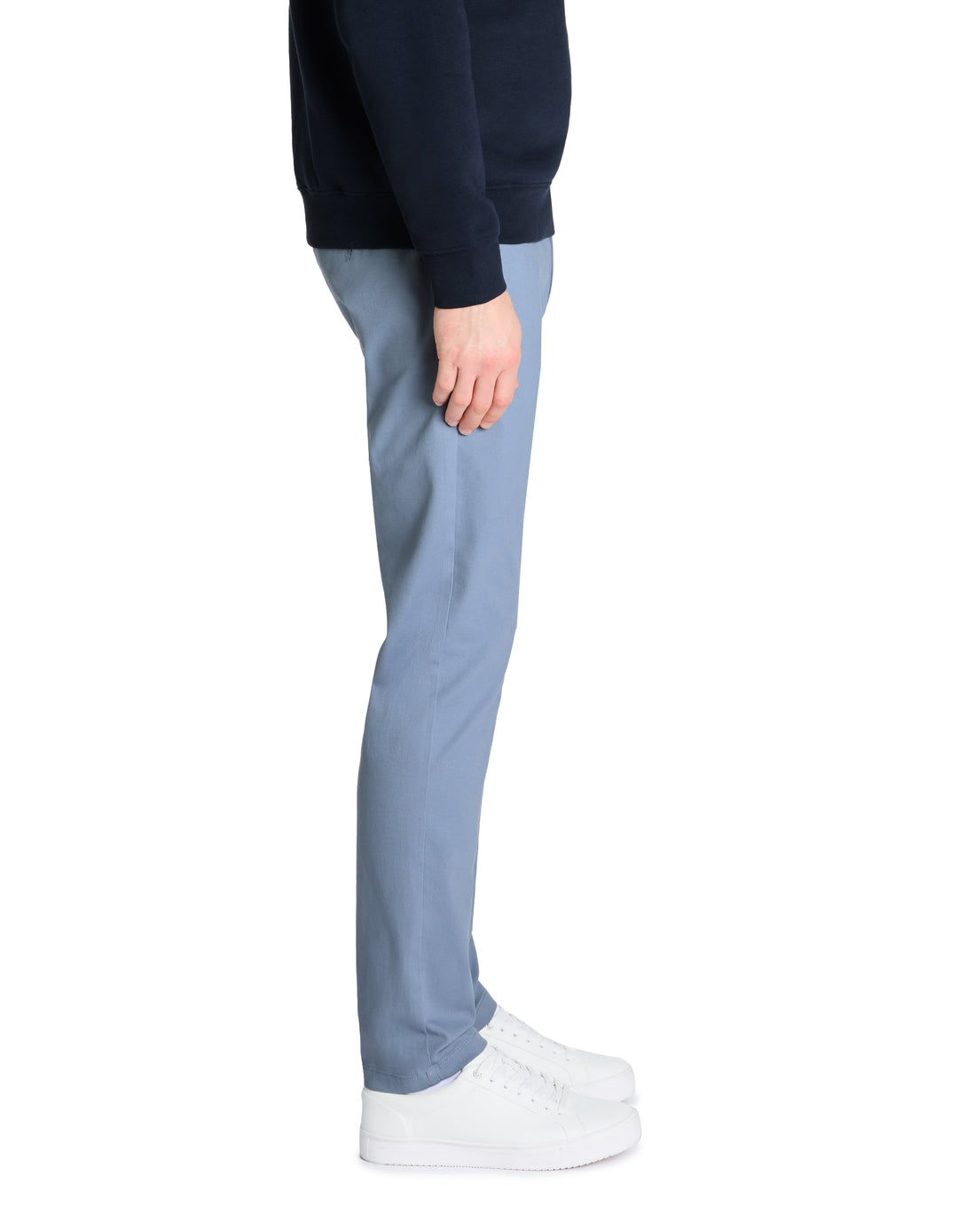 Skinny stretch cotton chinos blue