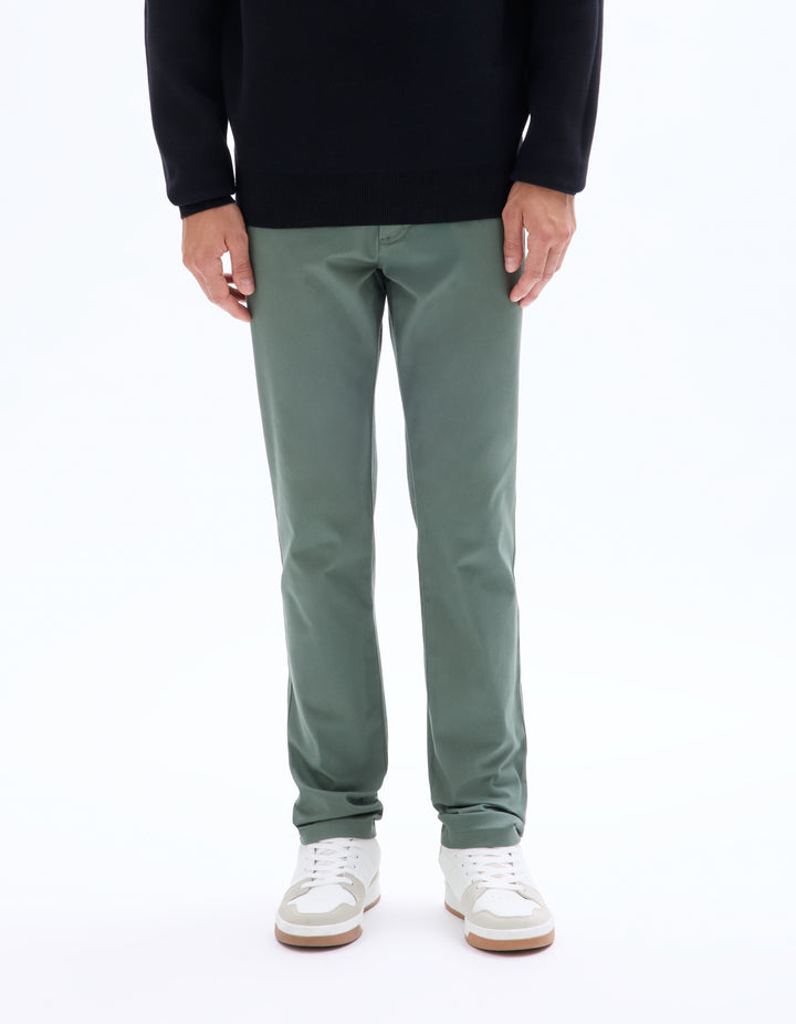 Slim 100% stretch cotton chinos