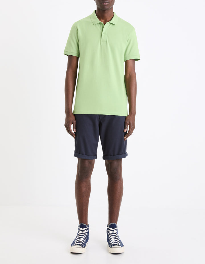 Men - Knitted - Polo Shirt - Short sleeves