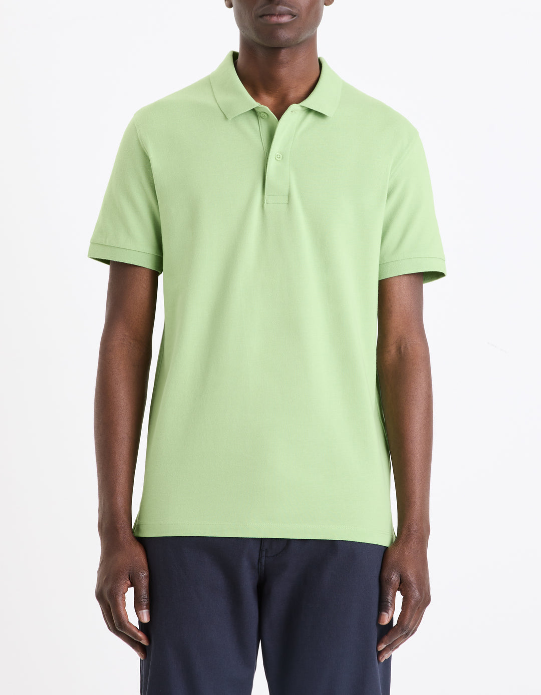 Men - Knitted - Polo Shirt - Short sleeves