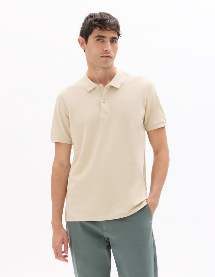 100% cotton piqu polo