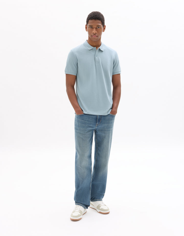 100% cotton piqu polo