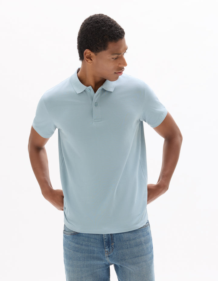 100% cotton piqu polo