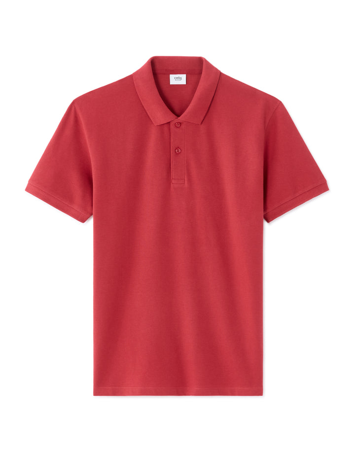 100% cotton piqu polo
