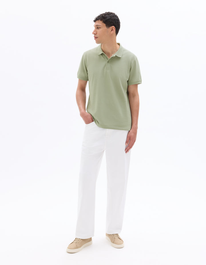 100% cotton piqu polo