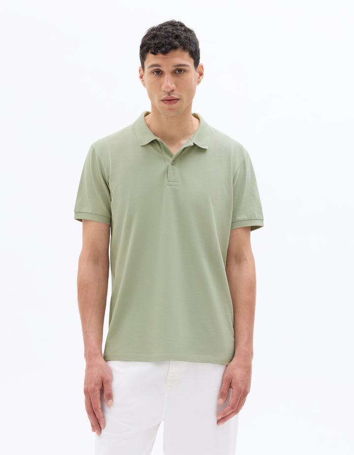 100% cotton piqu polo