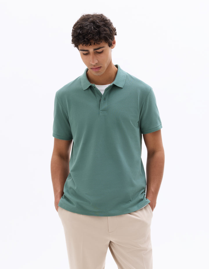 100% cotton piqu polo