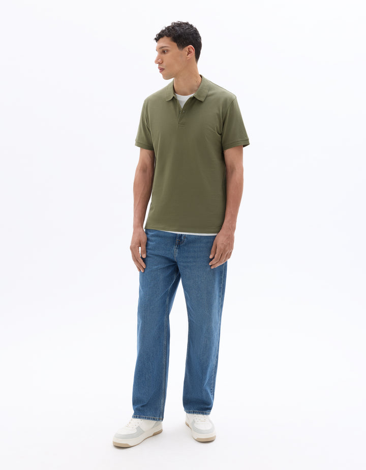 100% cotton piqu polo
