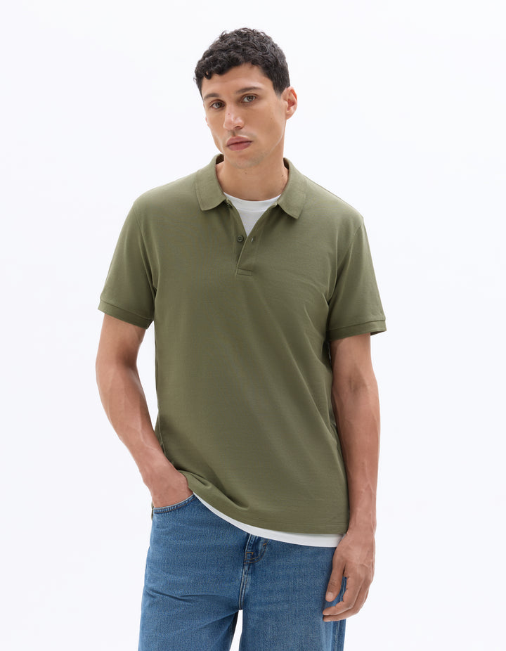 100% cotton piqu polo