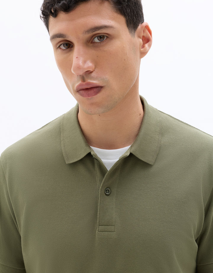 100% cotton piqu polo