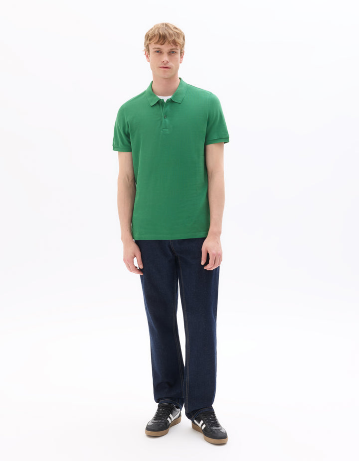 Men - Knitted - Polo Shirt - Short sleeves