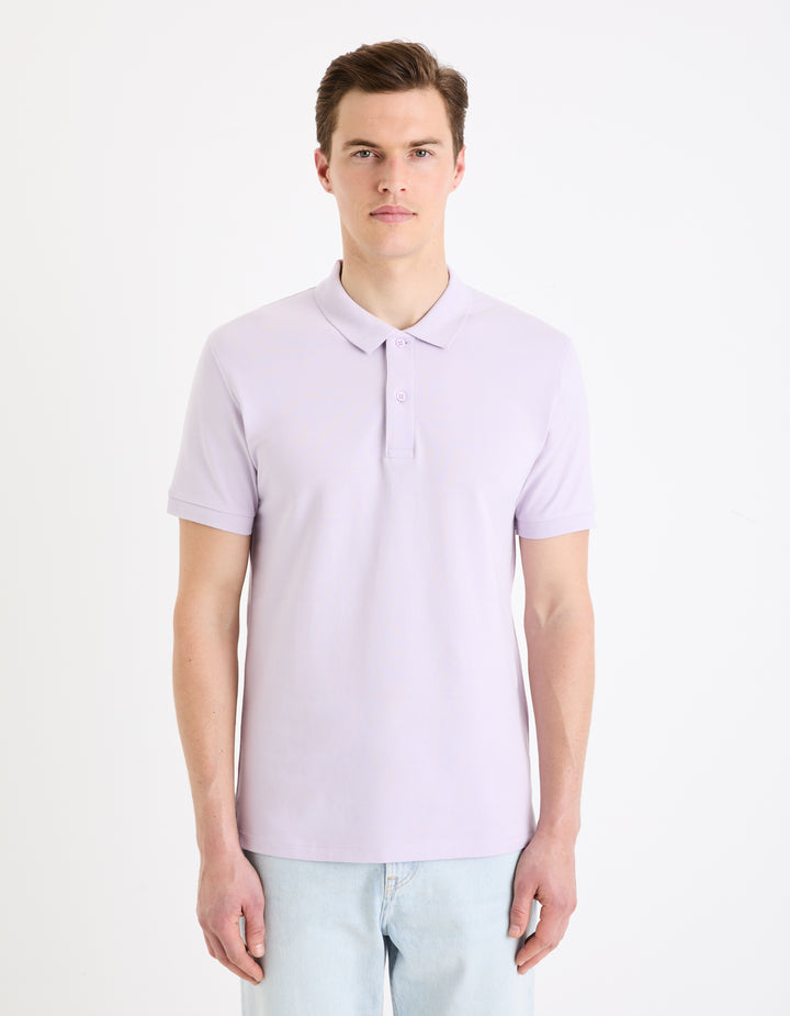 Men - Knitted - Polo Shirt - Short sleeves
