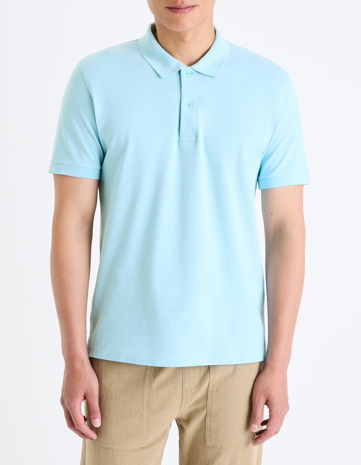 Men - Knitted - Polo Shirt - Short sleeves