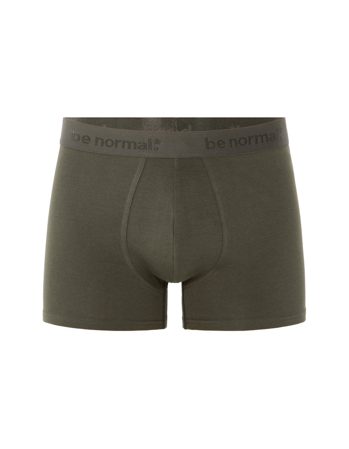 Plain stretch cotton boxer shorts