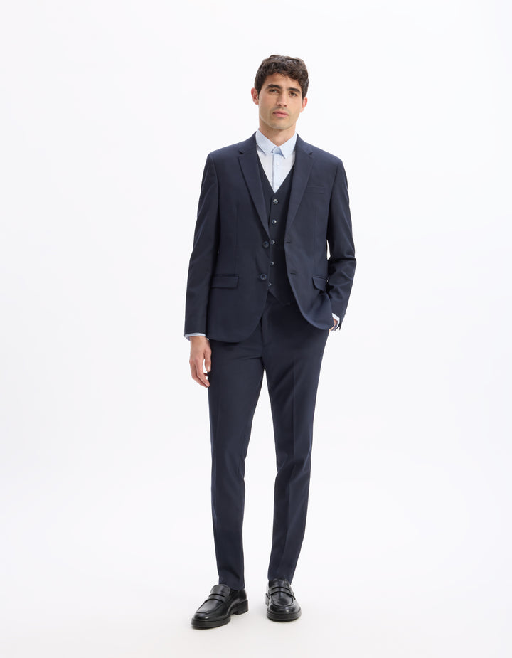 Slim stretch suit vest