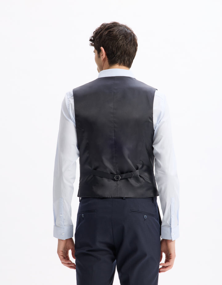Slim stretch suit vest