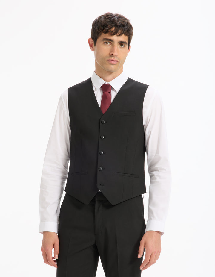 Slim stretch suit vest