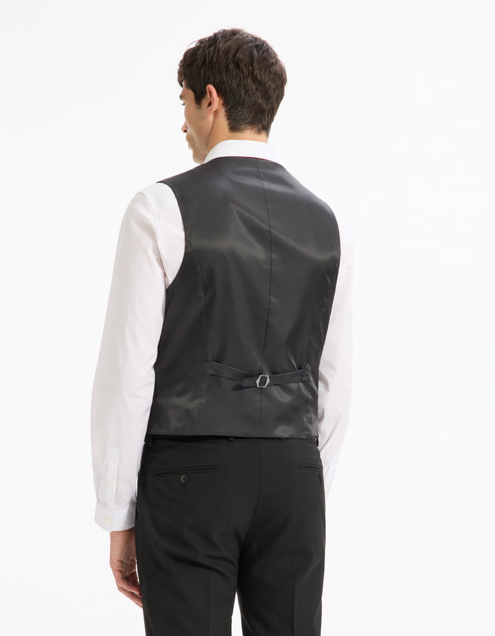 Slim stretch suit vest