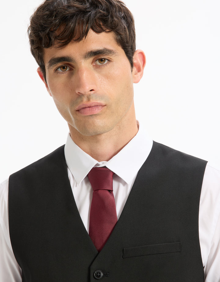 Slim stretch suit vest