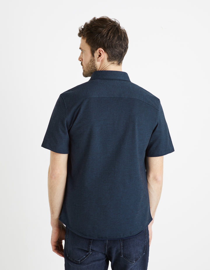 Men - Knitted - Shirt - Short sleeves