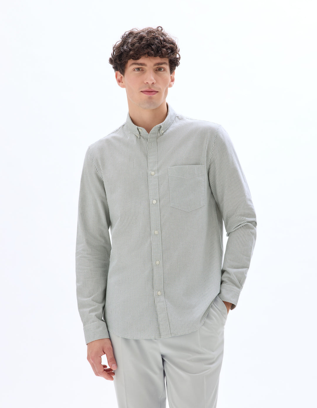 Regular cotton oxford shirt
