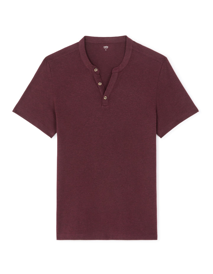 Regular Fit Cotton Blend Henley T-shirt