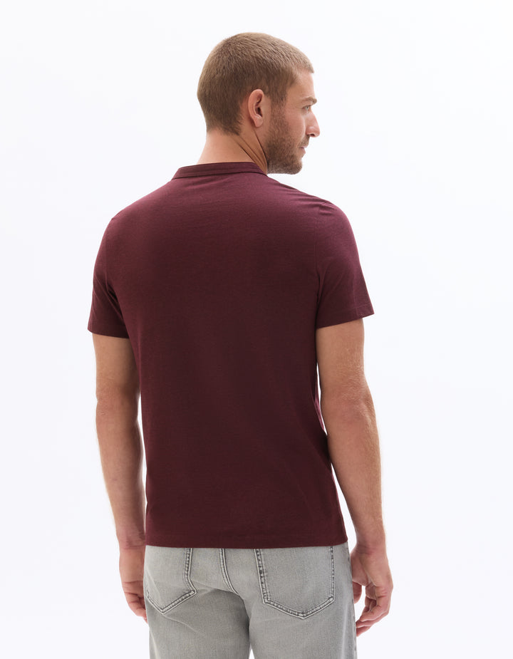 Regular Fit Cotton Blend Henley T-shirt