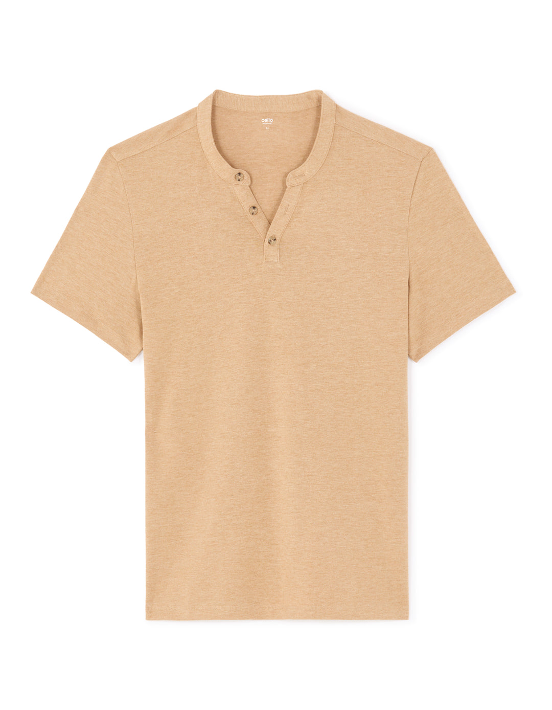 Regular Fit Cotton Blend Henley T-shirt
