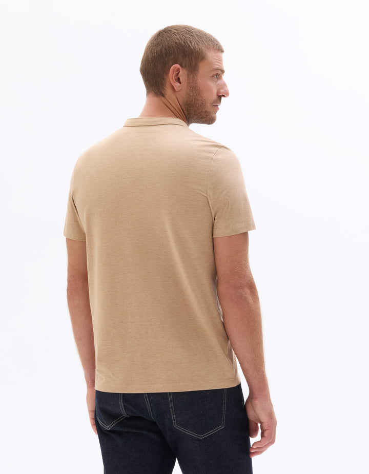 Regular Fit Cotton Blend Henley T-shirt