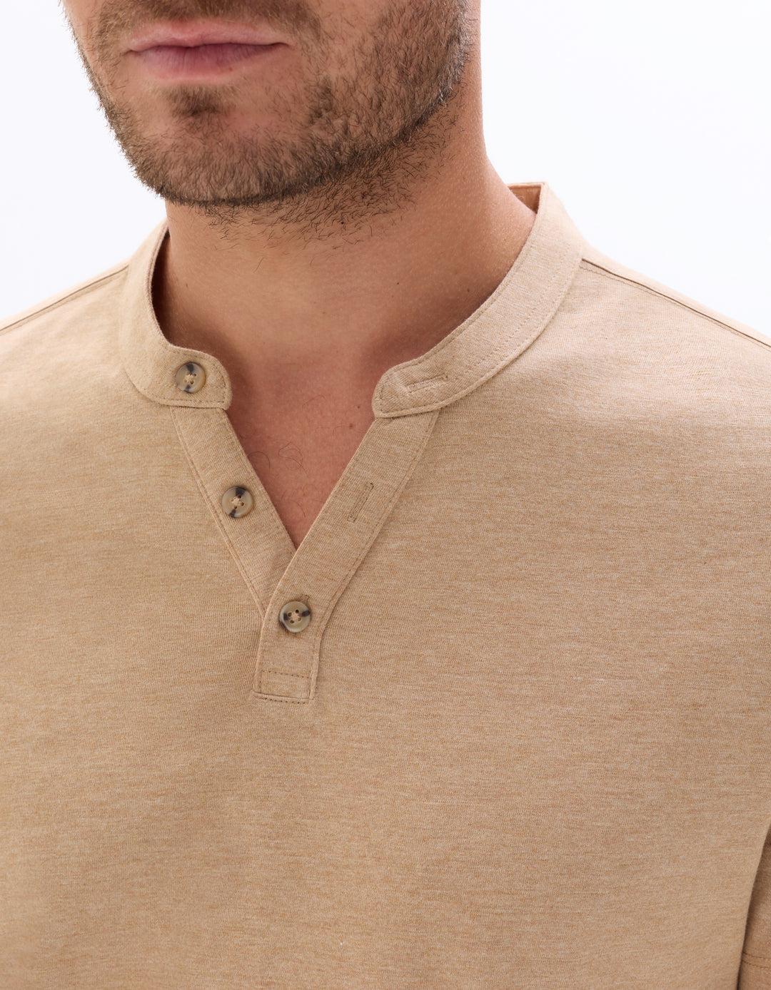 Regular Fit Cotton Blend Henley T-shirt