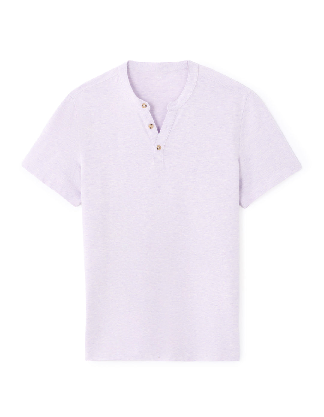 Men - Knitted - T-Shirt - Short sleeves - Henley collar