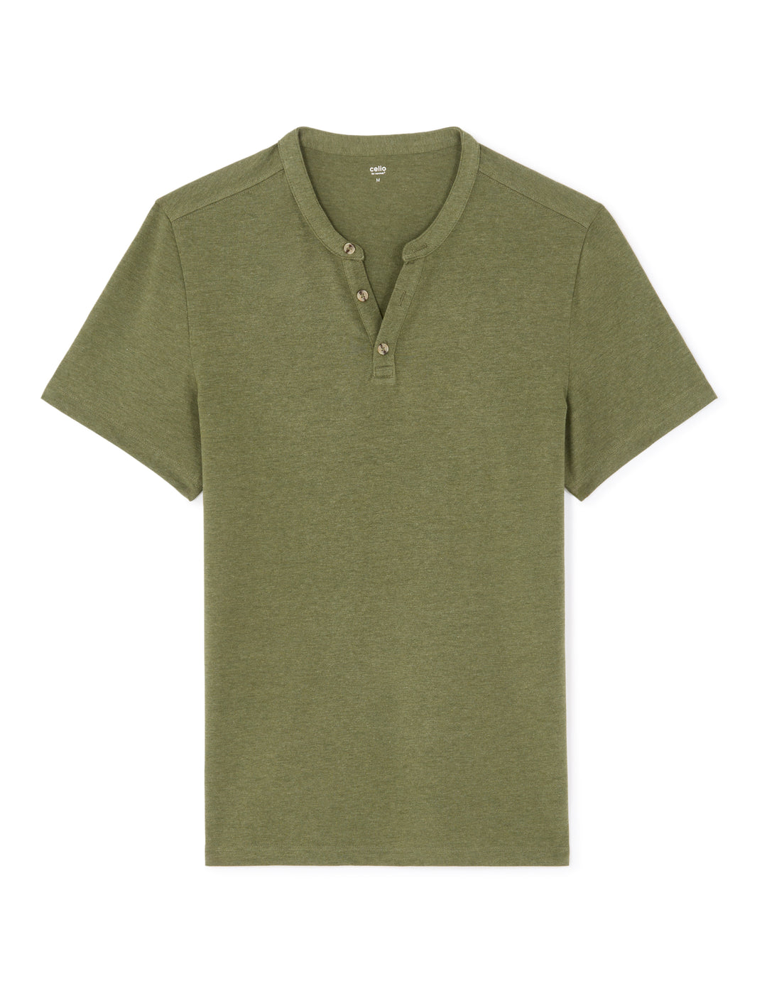 Regular Fit Cotton Blend Henley T-shirt