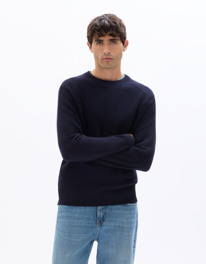 Crew neck 100% lambswool sweater