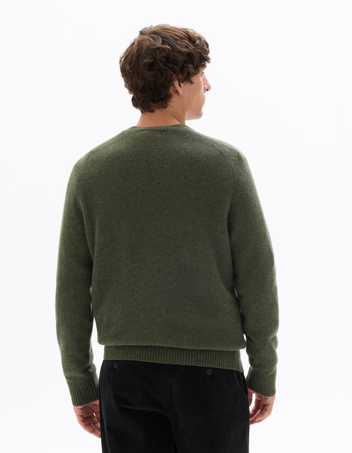 Crew neck 100% lambswool sweater