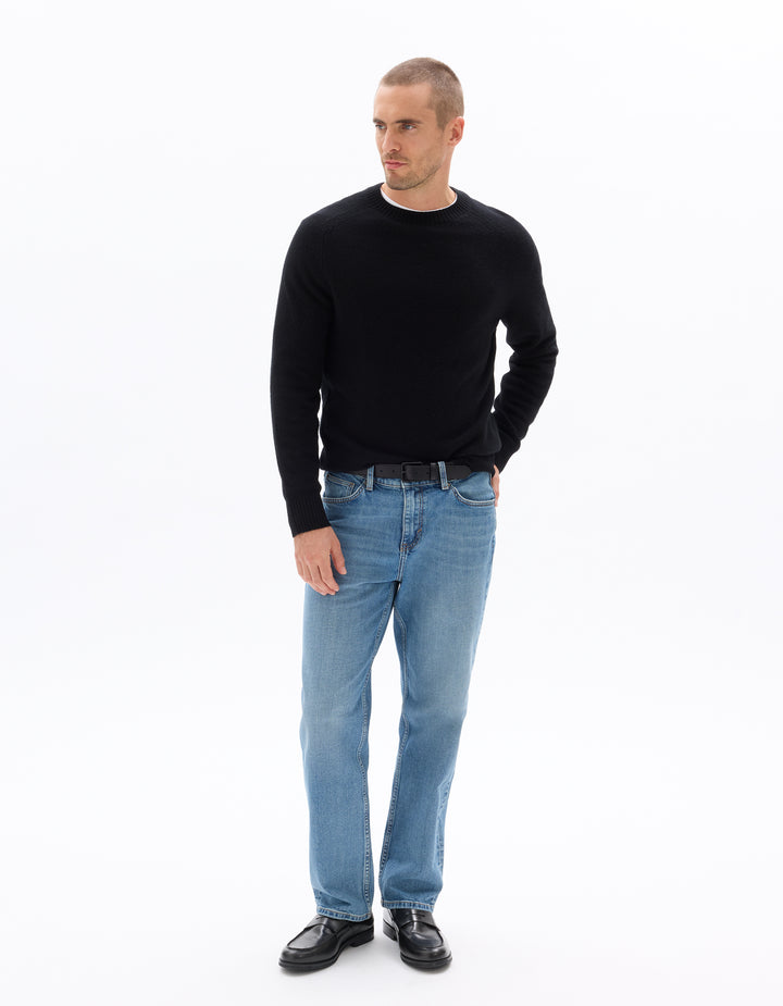 Crew neck 100% lambswool sweater