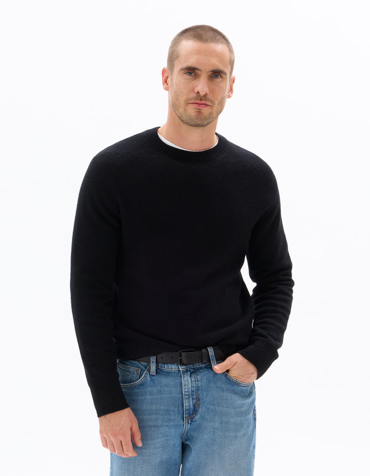 Crew neck 100% lambswool sweater