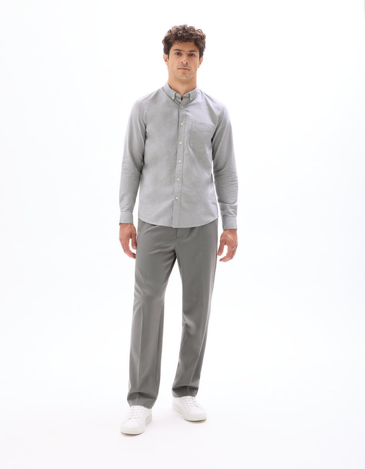 Regular cotton oxford shirt